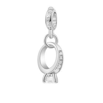 1 - Charm Solitario Rosato donna RZ065R Argento 925 collezione Storie