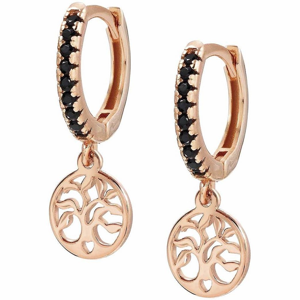 1 - Tree of life earrings Chic & Charm Nomination 148604/042 woman Silver 925 Rose Gold