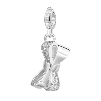 1 - Rosé bow charm for women RZ055R Silver 925 Stories collection