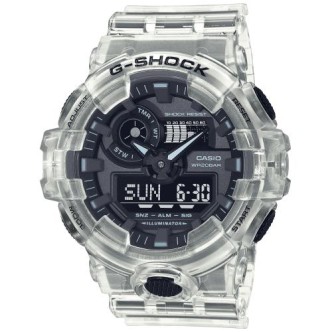 1 - Casio G-Shock watch transparent white man GA-700SKE-7AER resin case and bracelet