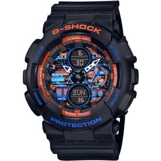 1 - Orologio G-Shock arancione City Camo Edizione Limitata uomo GA-140CT-1AER cassa e bracciale resina