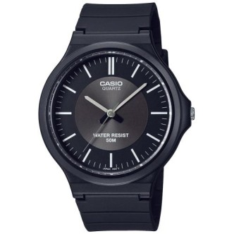 1 - Casio Collection woman time only watch black rubber MW-240-1E3VEF resin