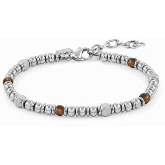 1 - Men's bracelet Nomination Instinct 027905/041 steel and Tiger's Eye