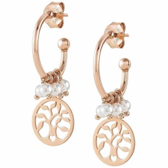 1 - Nomination tree of life earrings and Melodie pearls 147713/063 steel 316 rose gold