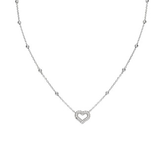 1 - Knurled heart necklace Amen Cuddles CLGOCUB3 925 silver