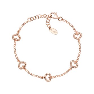 1 - Amen Coccole heart bracelet BRGOCUR1 925 rosegold silver