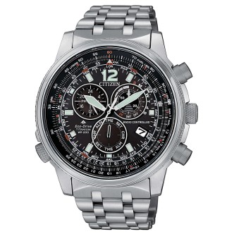 1 - Orologio Citizen Radiocontrollato Super Titanio Pilot uomo CB5850-80E Eco Drive