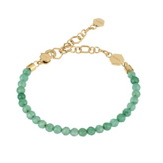 1 - Bracciale Kaleido verde Breil donna TJ2999 acciaio color Oro con avventurina