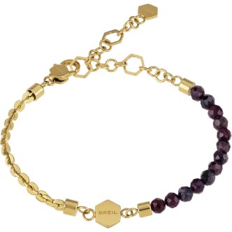 1 - Breil red Kaleido women's bracelet TJ2997 gold-colored steel with garnet stone