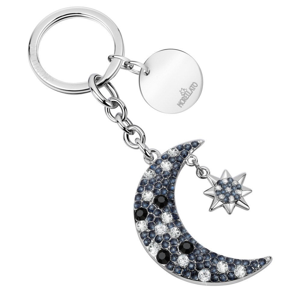 1 - Keychain moon and star Morellato woman SD0397 steel with crystals