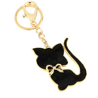 1 - Morellato black cat golden keychain woman SD8516 steel