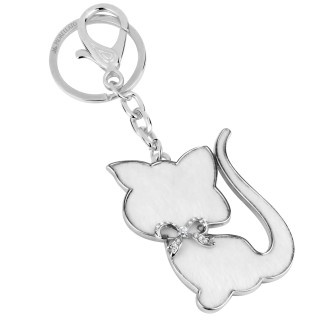 1 - Morellato cat keychain woman SD8517 steel silver color