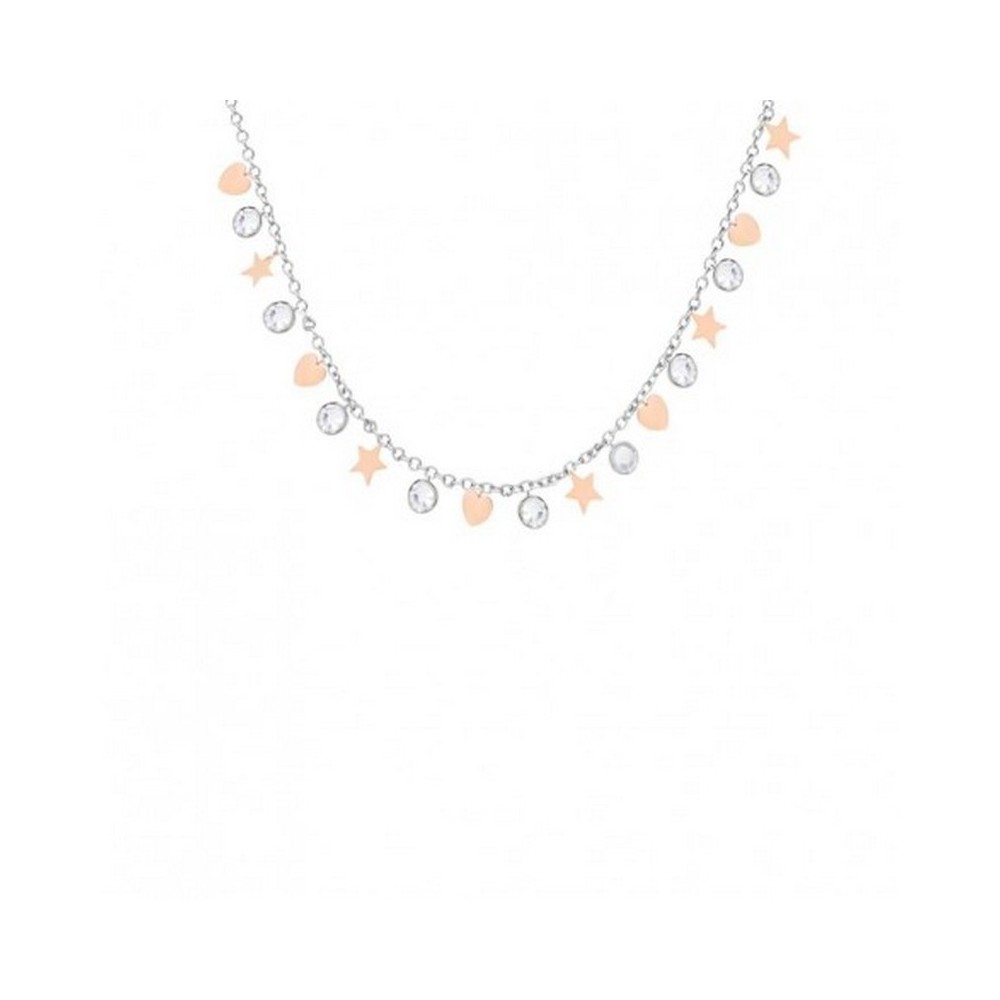 1 - Collana Stroli Super Chic donna cuori e stelle 1673316 acciaio con cristalli