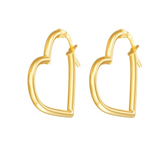 1 - Stroili yellow gold heart earrings 1416918 Toujours collection