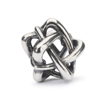 1 - Silver Trollbeads star weave beads TAGBE-20198