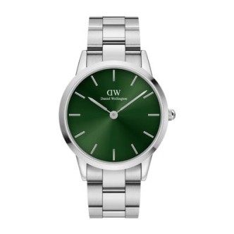 1 - Daniel Wellington Iconic Link Emerald 40mm Silver men's watch DW00100427 green dial