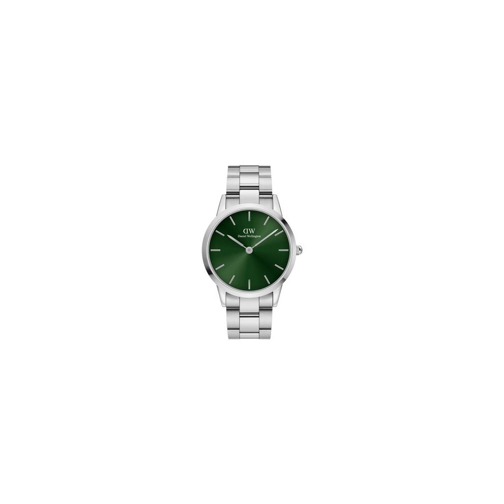 1 - Orologio Daniel Wellington Iconic Link Emerald 40mm Silver uomo DW00100427 quadrante verde