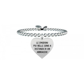 1 - Bracciale Kidult 731425 acciaio 316L ciondolo a cuore collezione Love