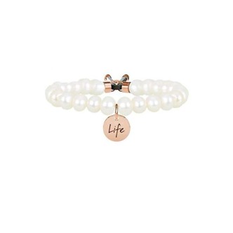 1 - Bracciale Kidult 731051 con perle coltivate e ciondolo in acciaio 316L collezione Symbols