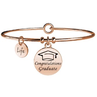 1 - Bracciale Kidult laurea acciaio Oro Rosa 731035 collezione Special Moments