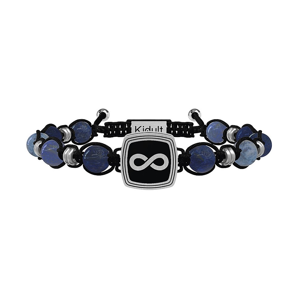 1 - Bracciale Kidult Infinito uomo 731914 cordino nero collezione Symbols