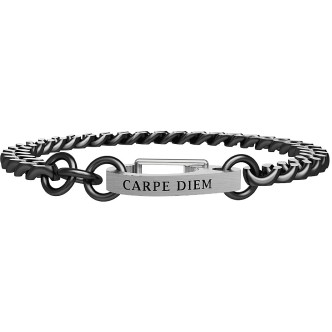 1 - Kidult Carpe Diem men's bracelet 731917 316L steel groumette Philosophy