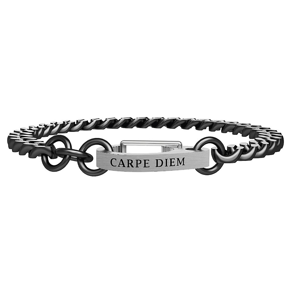 1 - Kidult Carpe Diem men's bracelet 731917 316L steel groumette Philosophy