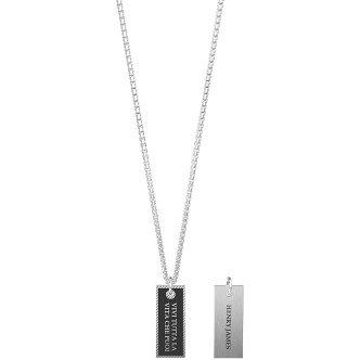 1 - Kidult man necklace Live your whole life 751212 316L steel Philosophy collection