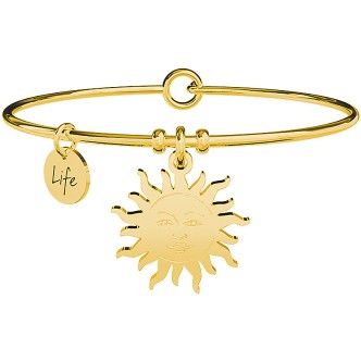 1 - Kidult Sole 731659 steel PVD Gold bracelet Symbols collection