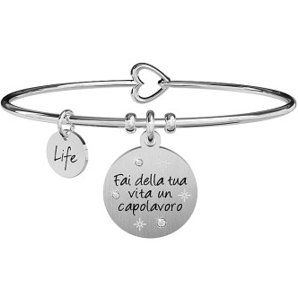 1 - Bracciale Kidult Fai della tua vita un capolavoro 731901 acciaio 316L Philosophy