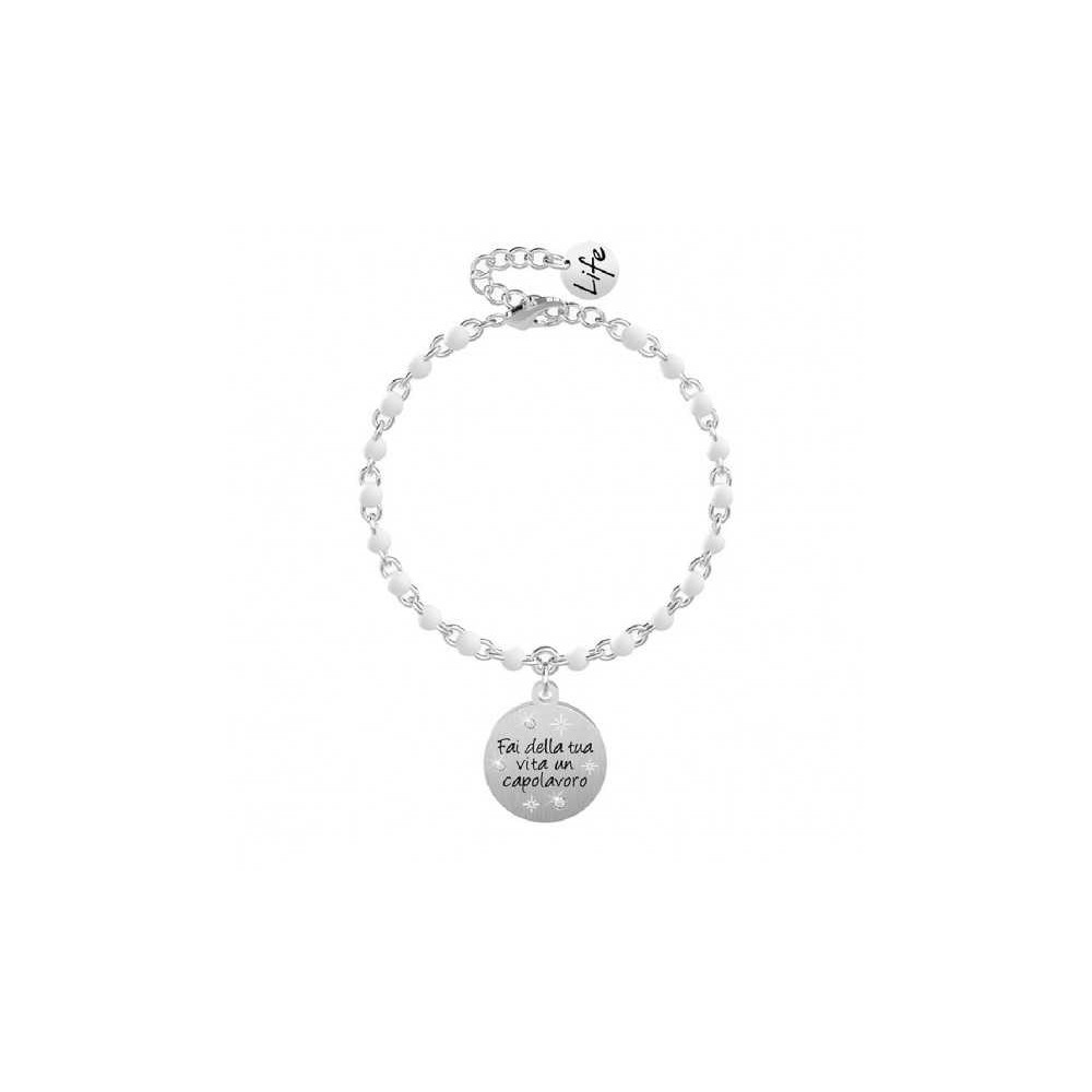 1 - Bracciale Kidult Fai della tua vita un capolavoro 731906 acciaio 316L Philosophy