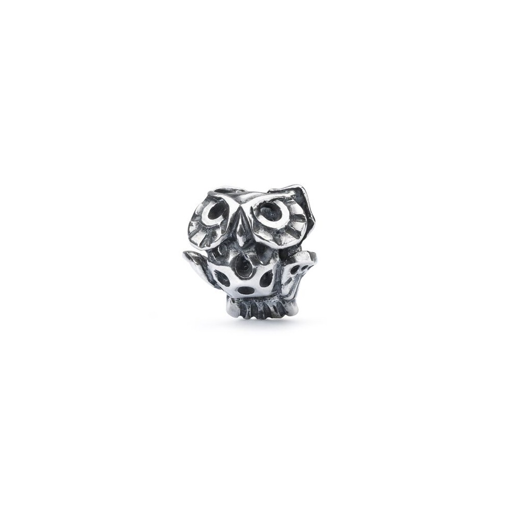 1 - Wise Owl Beads Silver Trollbeads TAGBE-30140