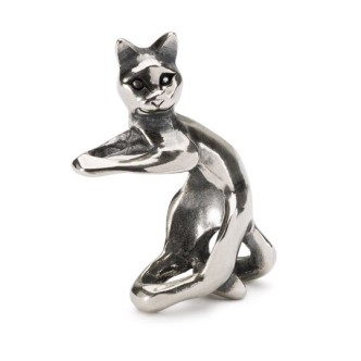 1 - Playful Cat Beads Trollbeads Silver TAGBE-30153