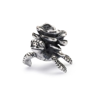 1 - Turtle Flower Beads Trollbeads Silver TAGBE-40115