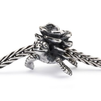 1 - Turtle Flower Beads Trollbeads Silver TAGBE-40115