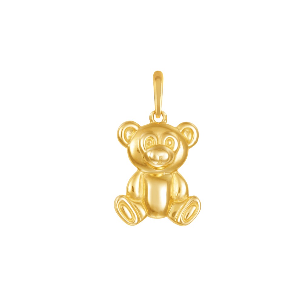 1 - Yellow Gold Teddy Bear Pendant Stroili Woman 1415955 Poeme