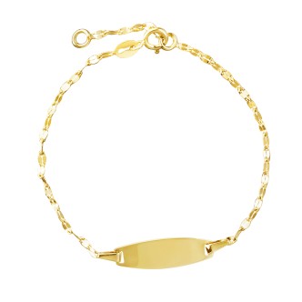 1 - Stroili Yellow Gold Bracelet with 1415512 Holy plate