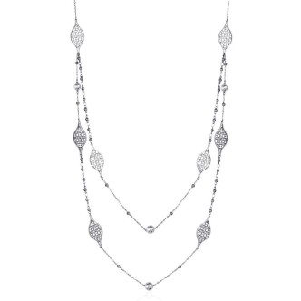 1 - Brosway tailor double wire necklace in perforated steel BIL01