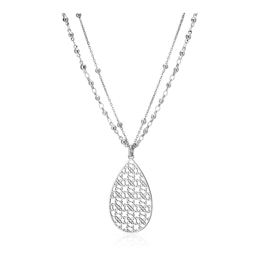 1 - Brosway Tailor double wire necklace in perforated steel BIL05