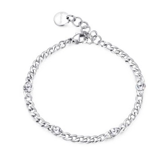 1 - Symphonia Brosway groumette bracelet BYM85 316L steel with Swarovski