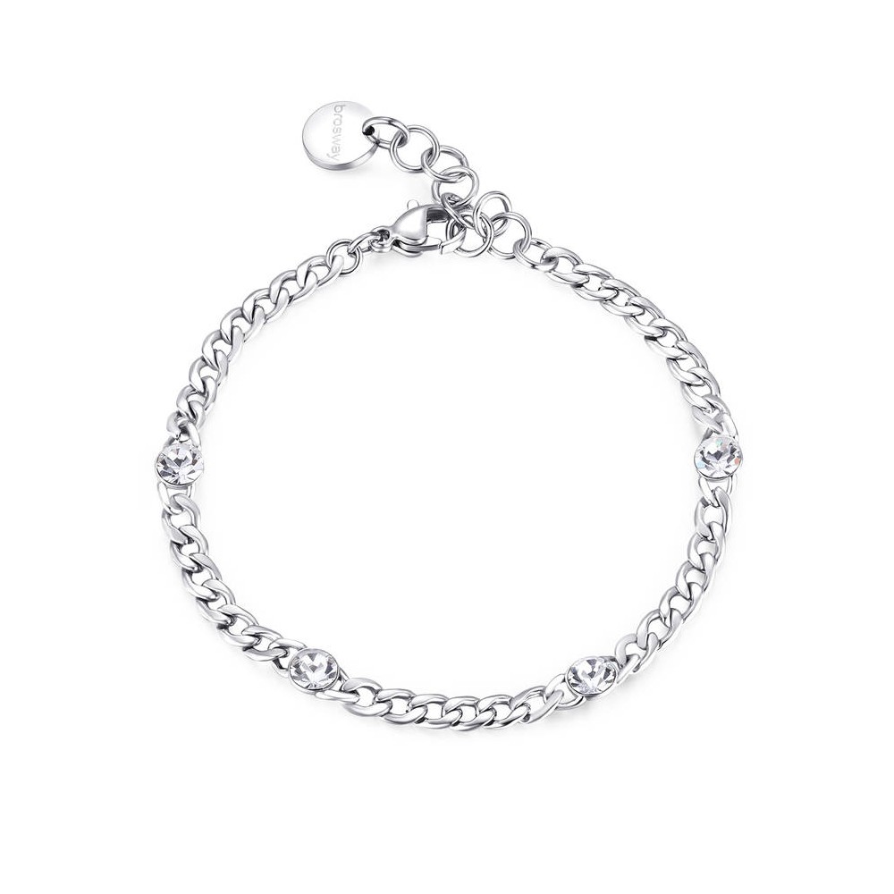 1 - Symphonia Brosway groumette bracelet BYM85 316L steel with Swarovski