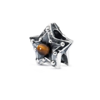 1 - Trollbeads Gemini Star TAGBE-00217 Silver with Tiger's eye