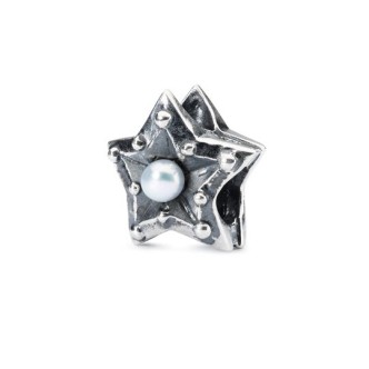 1 - Trollbeads Cancer Star TAGBE-00218 Silver with white pearl