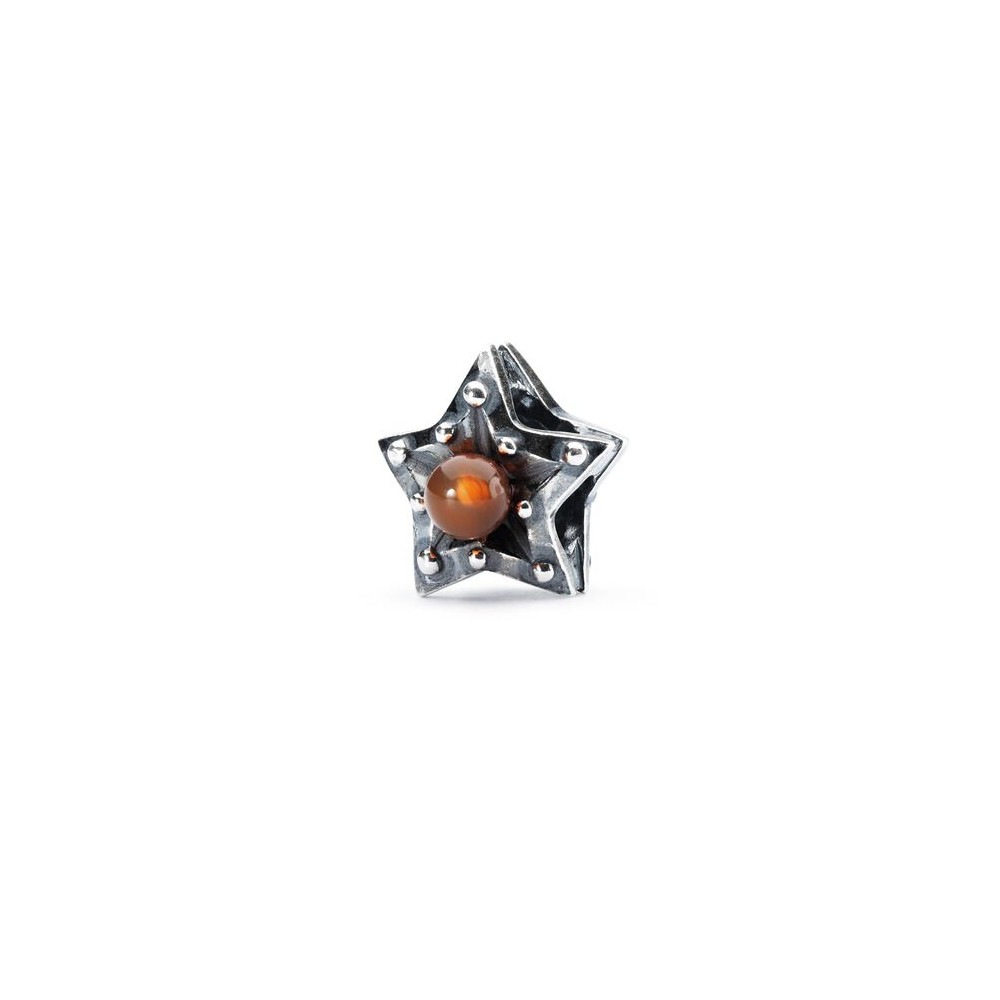 1 - Trollbeads Star of the Lion TAGBE-00219 Silver with carnelian stone