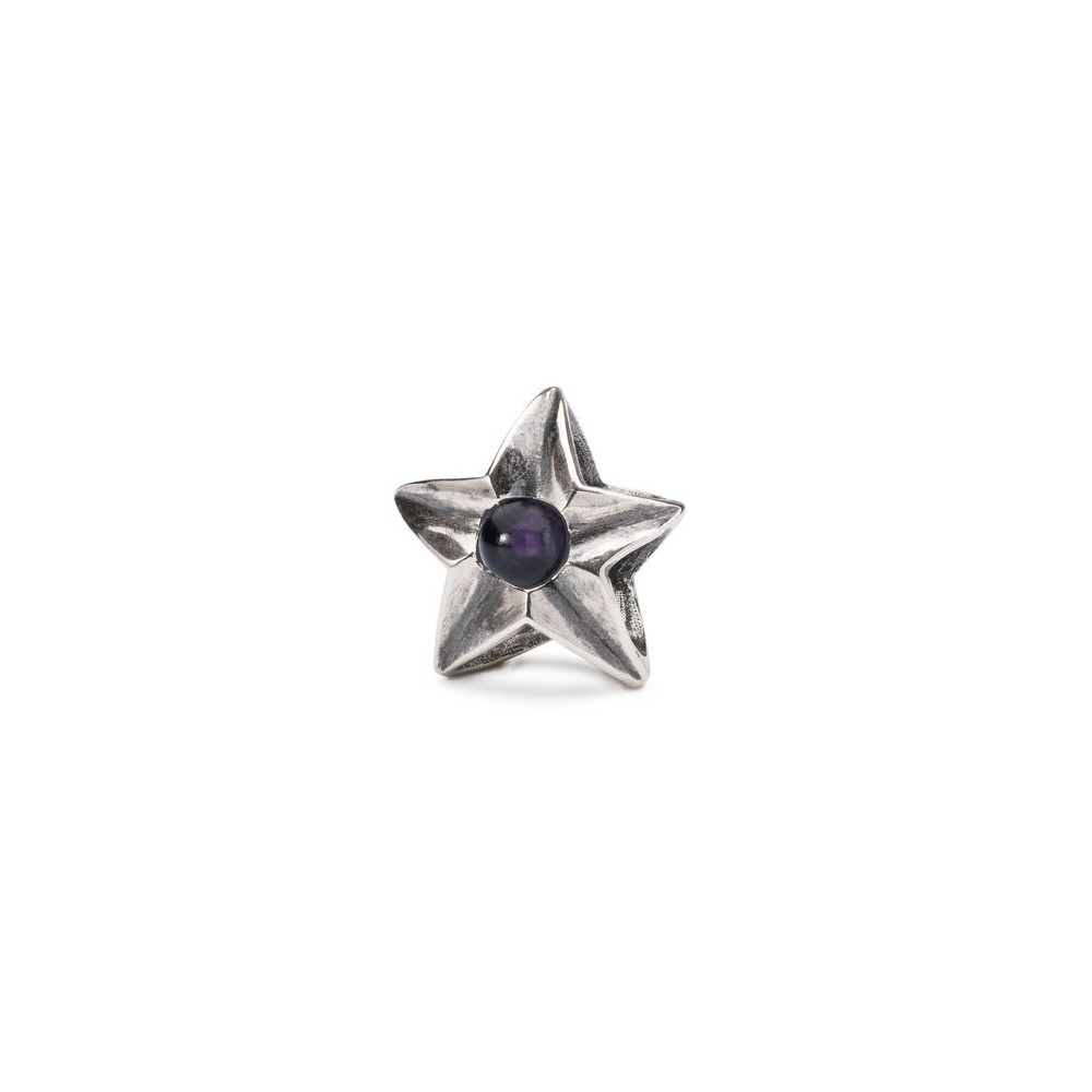 1 - Trollbeads Star of balance TAGBE-00267 Silver with purple stone