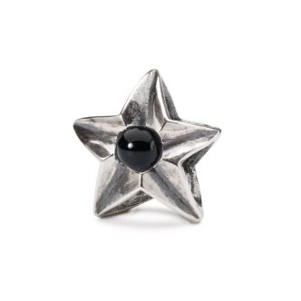 1 - Trollbeads Star of Protection TAGBE-00270 Silver with black stone