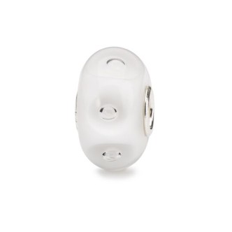 1 - Trollbeads Luna TGLBE-10467 White glass