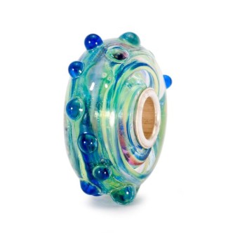 1 - Trollbeads Sulla cresta dell'onda TGLBE-10090 Vetro blu