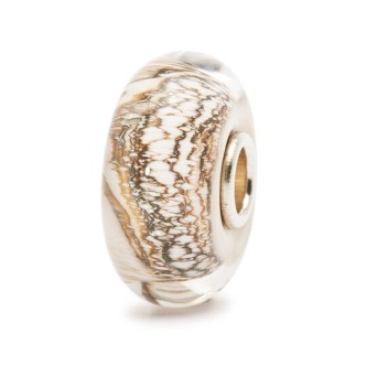 1 - Trollbeads Soft Wool TGLBE-10142 White glass