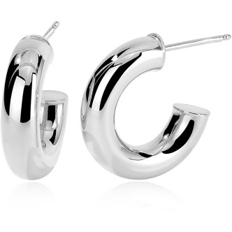 1 - Hoop earrings 563443 925 silver polished finish